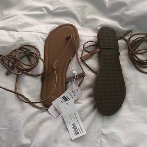 tan gladiator sandals PILYQ